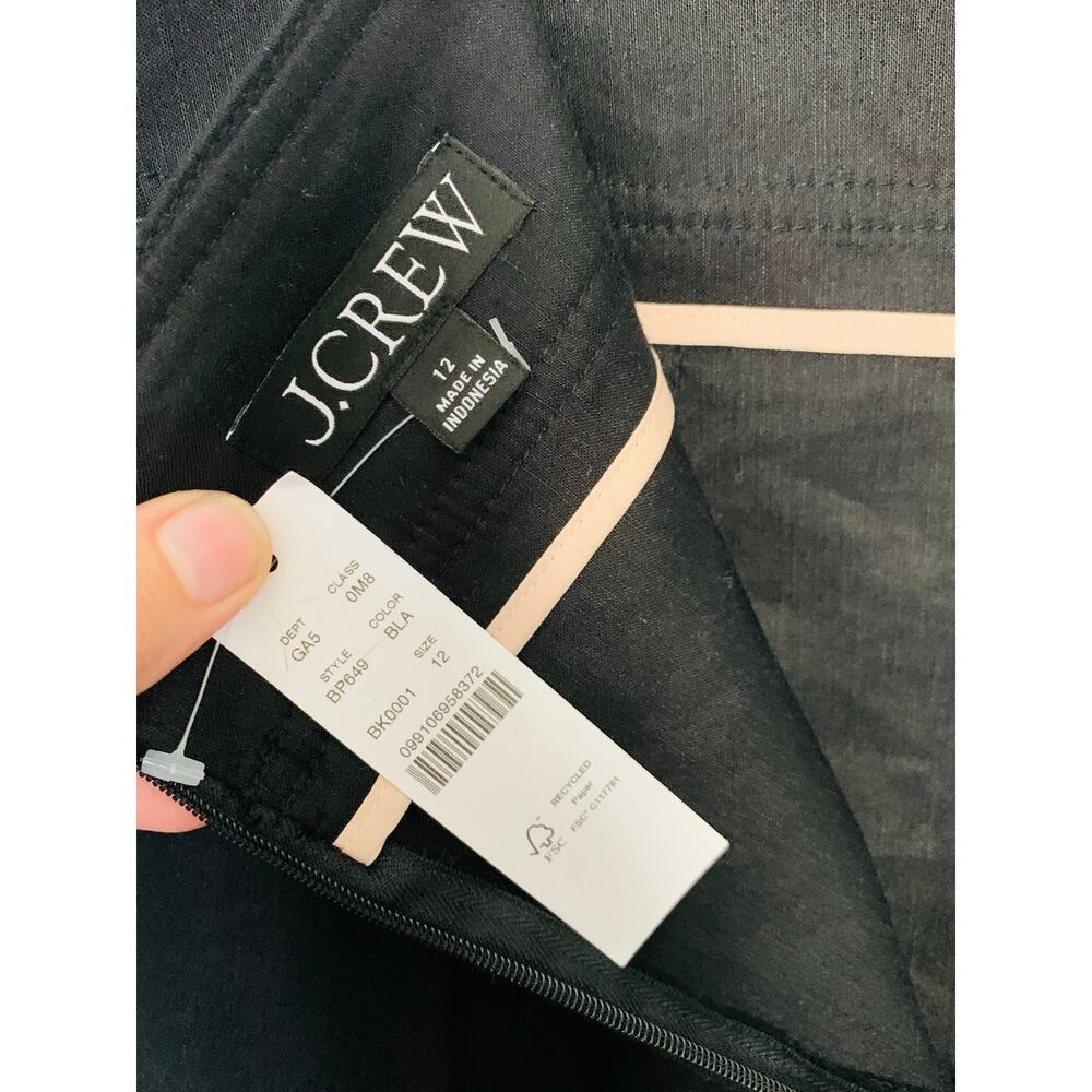 NWT J. Crew Black Midi Pencil Skirt - Picture 6 of 8